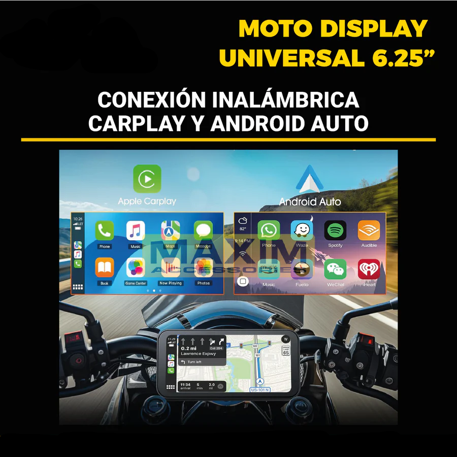 MOTO DISPLAY UNIVERSAL DE 6.25¨ + DVR